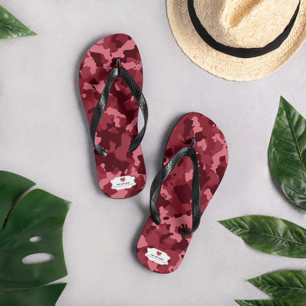 Army Enthusiast Camouflage Flip Flops