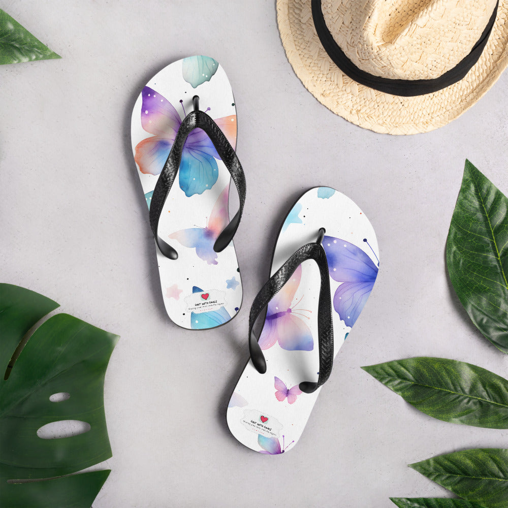 Butterfly Lover's Comfortable Yet Stylish Beach Flip Flops