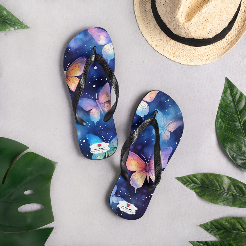 Butterfly Lover's Comfortable Yet Stylish Beach Flip Flops