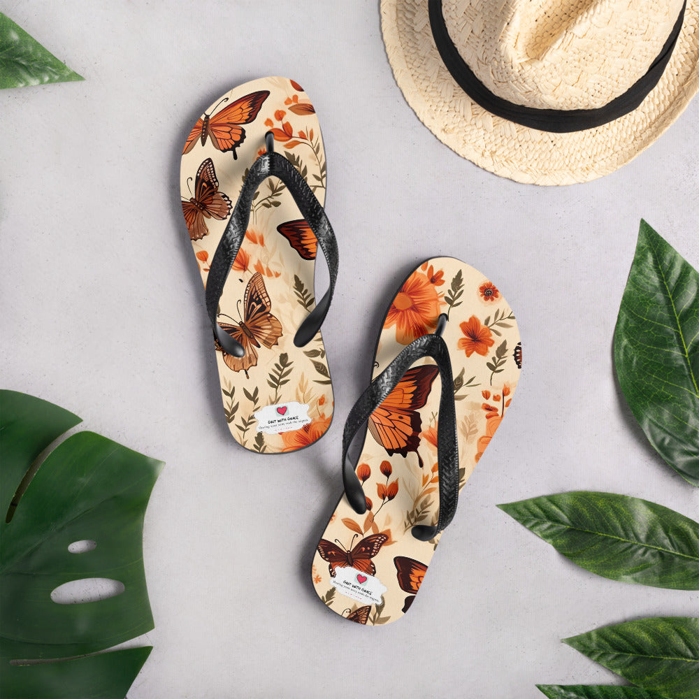 Butterfly Lover's Comfortable Yet Stylish Beach Flip Flops