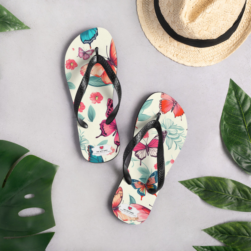 Butterfly Lover's Comfortable Yet Stylish Beach Flip Flops