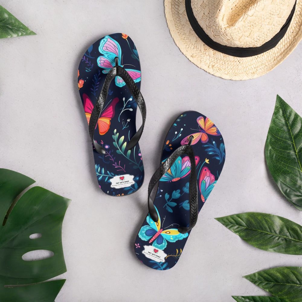 Butterfly Lover's Comfortable Yet Stylish Beach Flip Flops