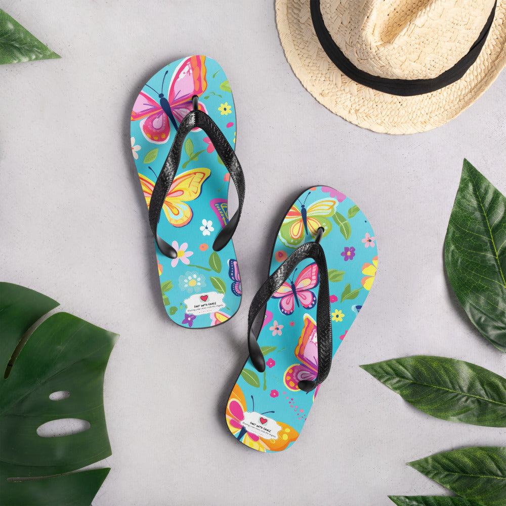 Butterfly Lover's Comfortable Yet Stylish Beach Flip Flops