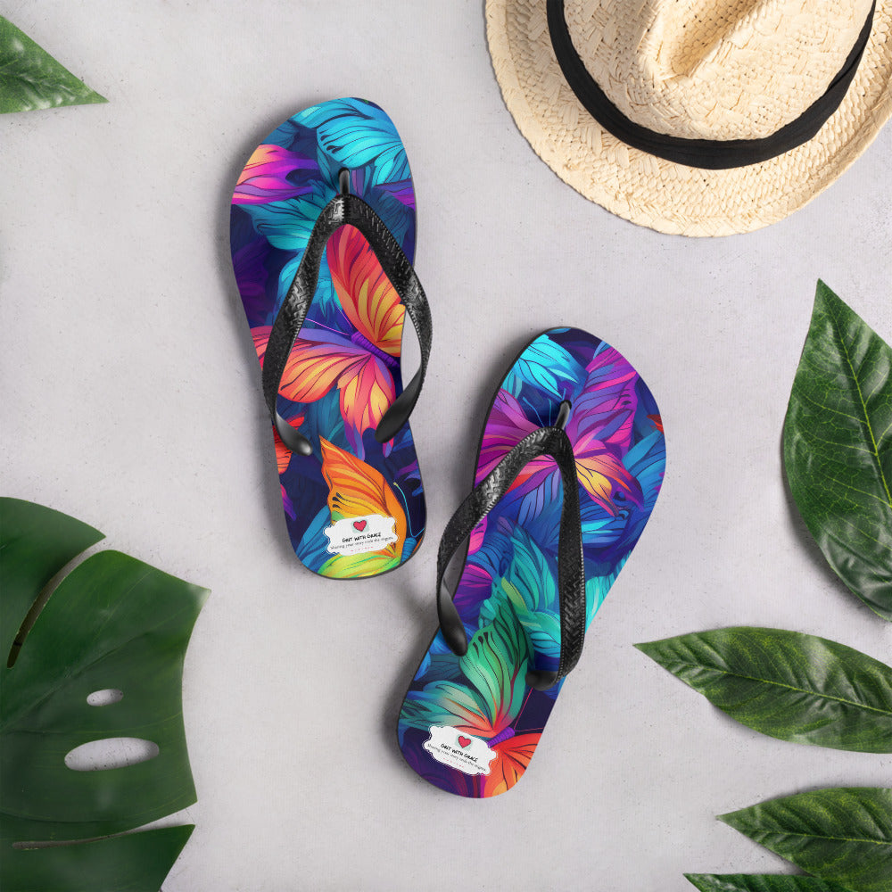 Butterfly Lover's Comfortable Yet Stylish Beach Flip Flops