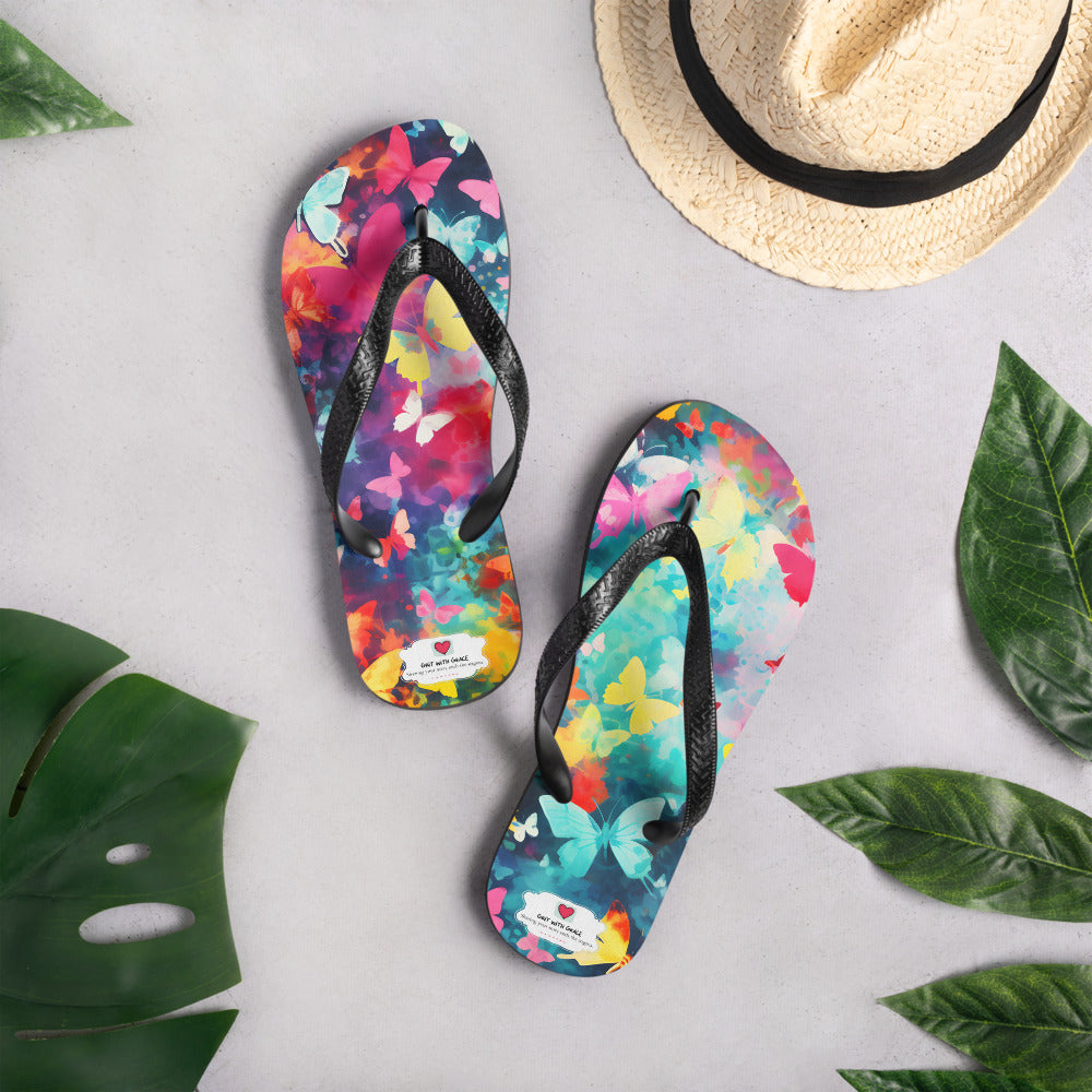Butterfly Lover's Comfortable Yet Stylish Beach Flip Flops