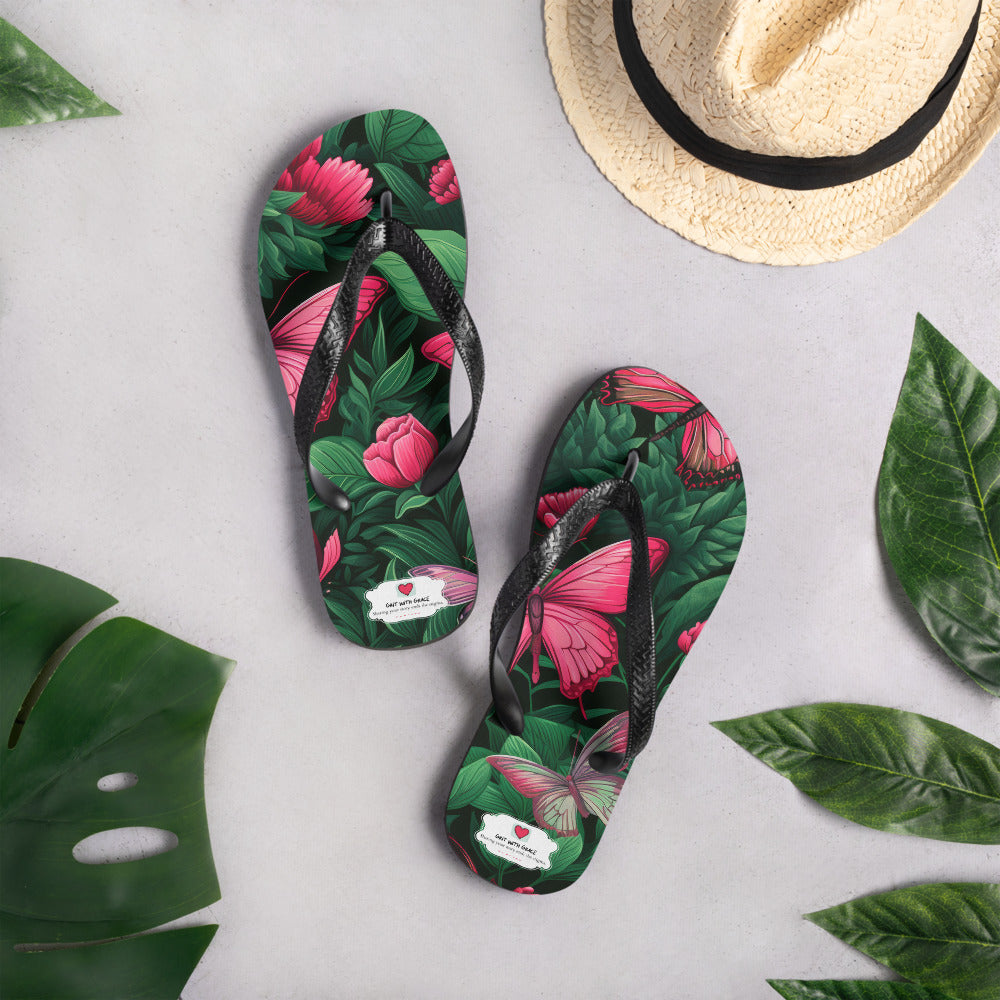 Butterfly Lover's Comfortable Yet Stylish Beach Flip Flops