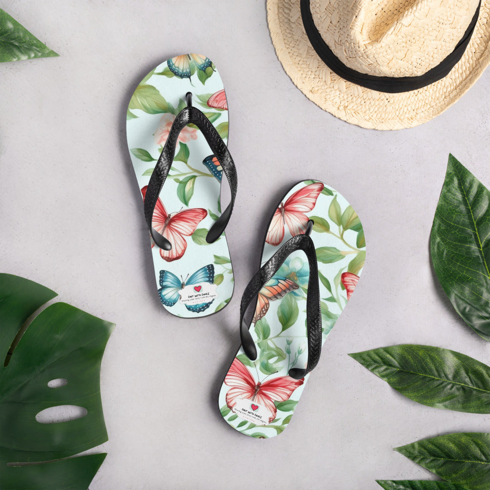 Butterfly Lover's Comfortable Yet Stylish Beach Flip Flops