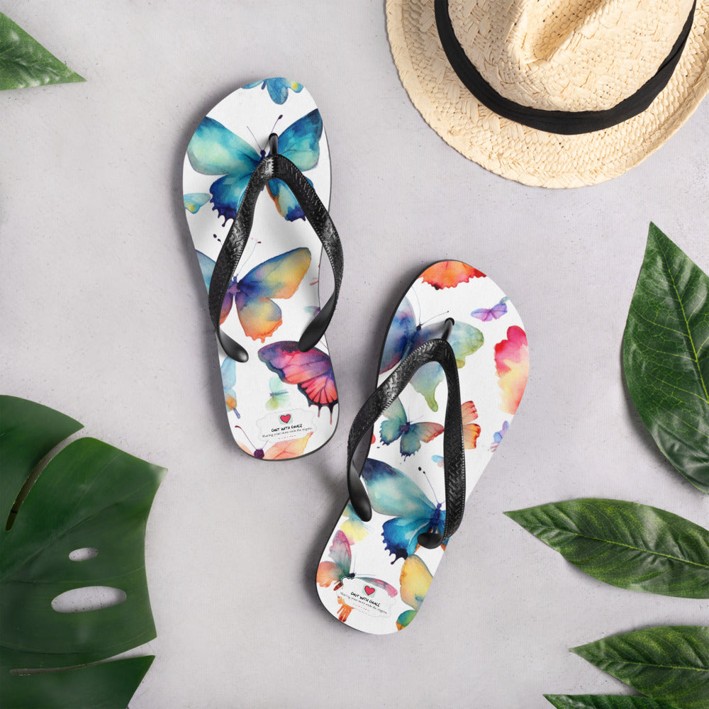 Butterfly Lover's Comfortable Yet Stylish Beach Flip Flops