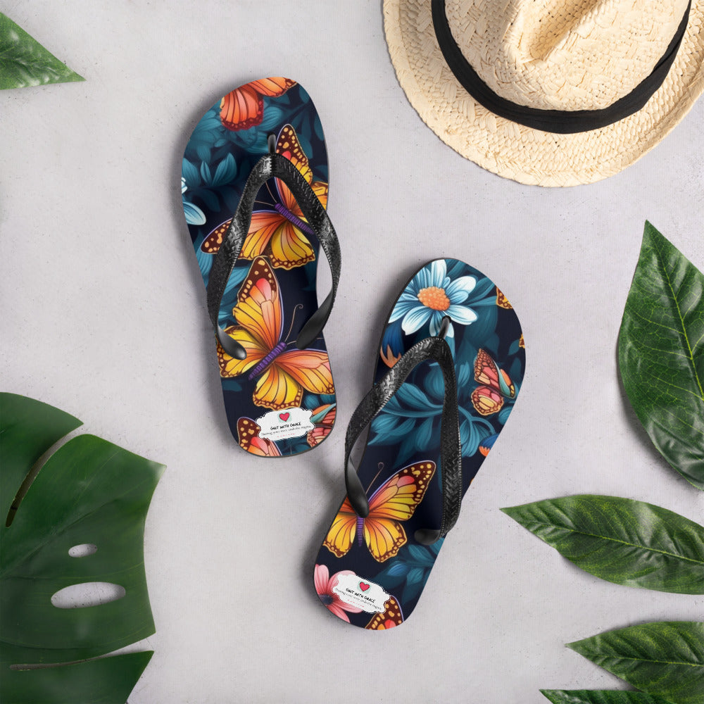 Butterfly Lover's Comfortable Yet Stylish Beach Flip Flops