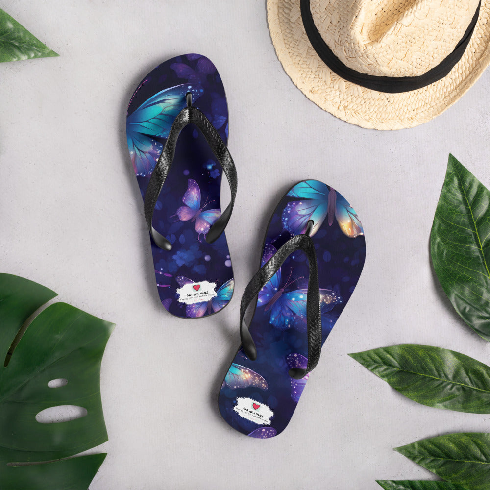 Butterfly Lover's Comfortable Yet Stylish Beach Flip Flops