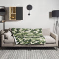 Army Enthusiast Camouflage Fleece Throw Blanket
