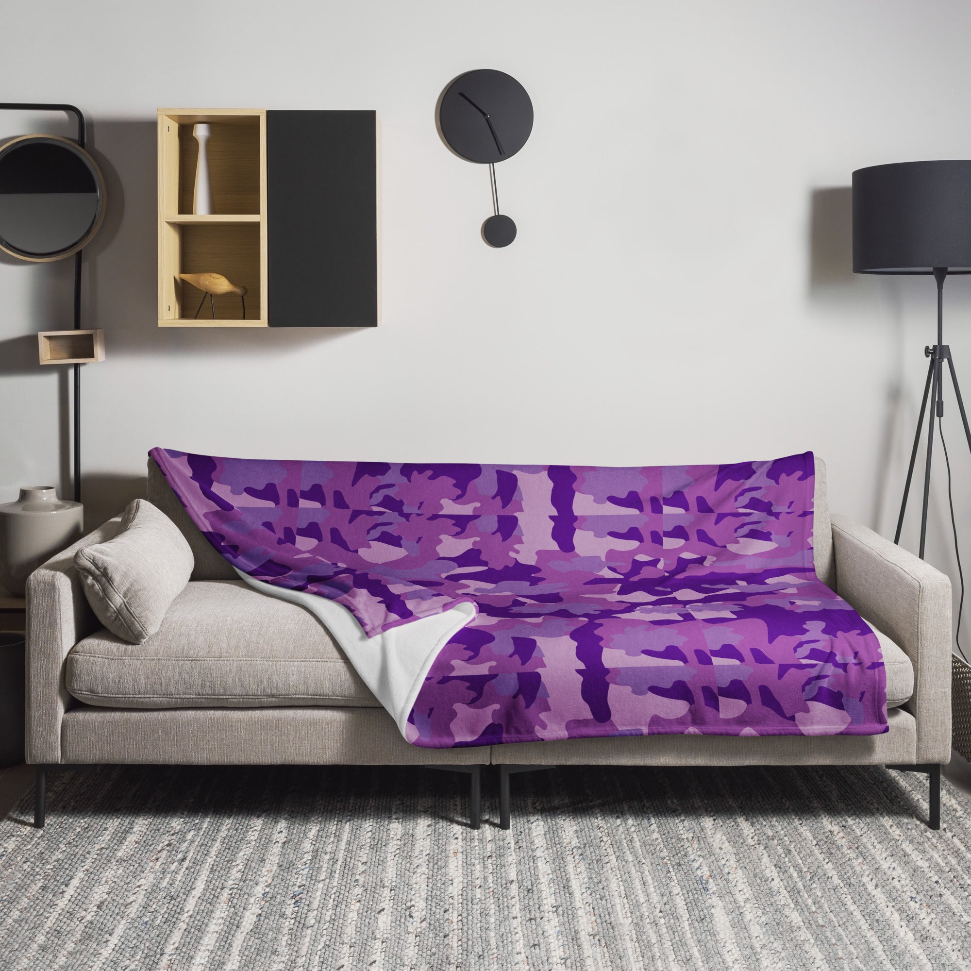 Army Enthusiast Camouflage Fleece Throw Blanket