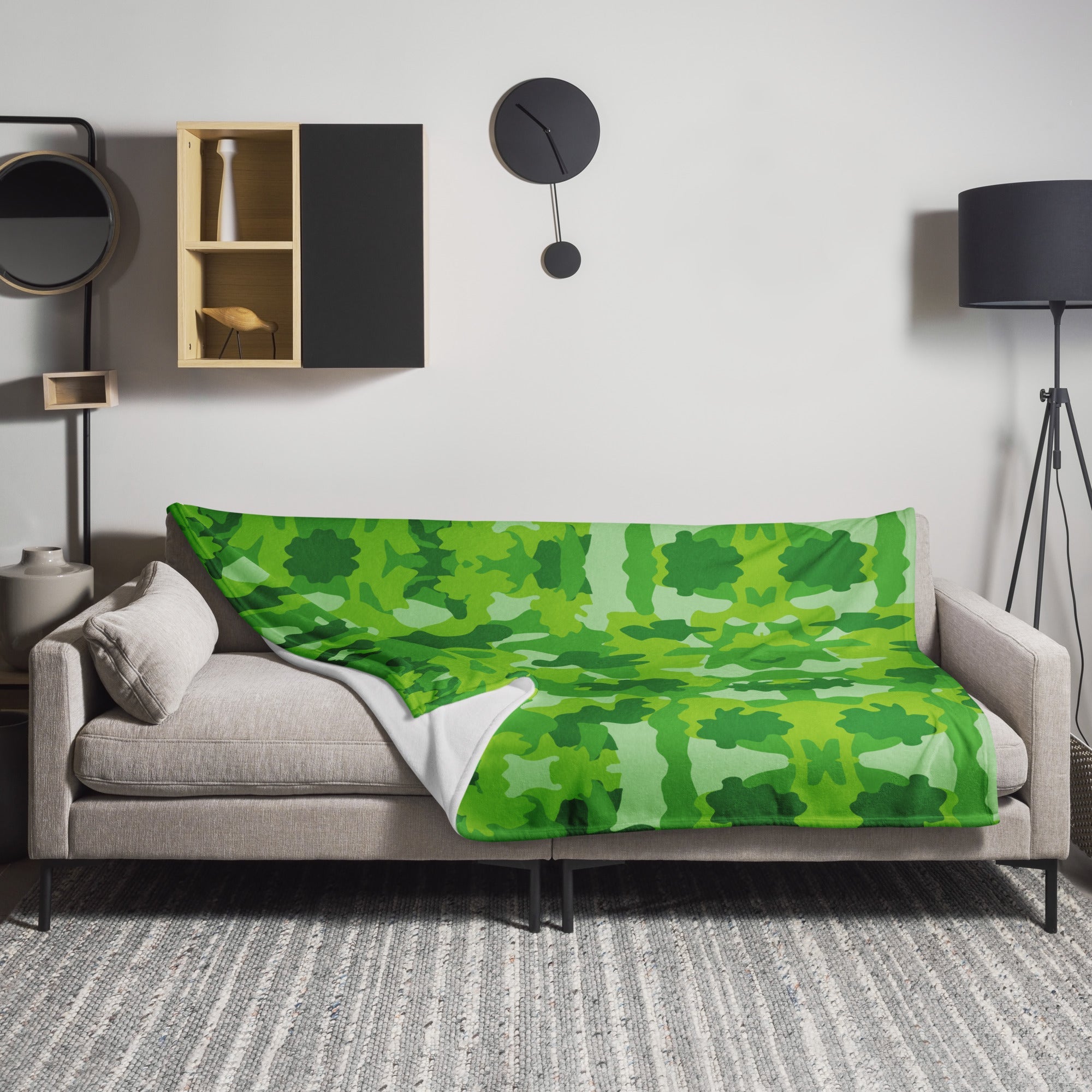 Army Enthusiast Camouflage Fleece Throw Blanket