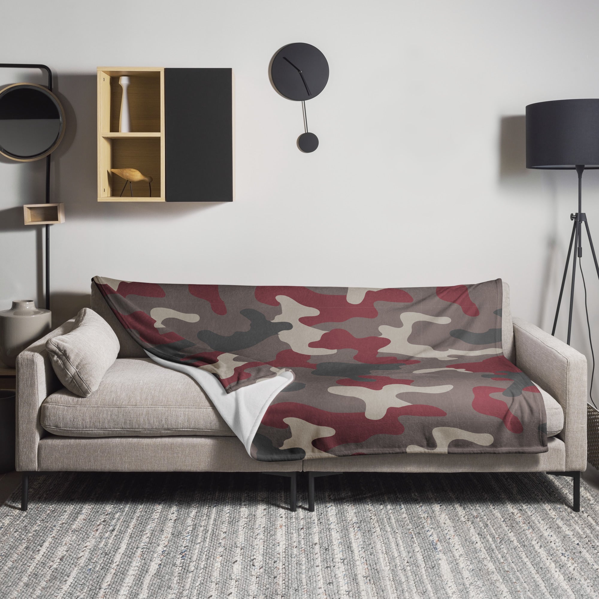 Army Enthusiast Camouflage Fleece Throw Blanket