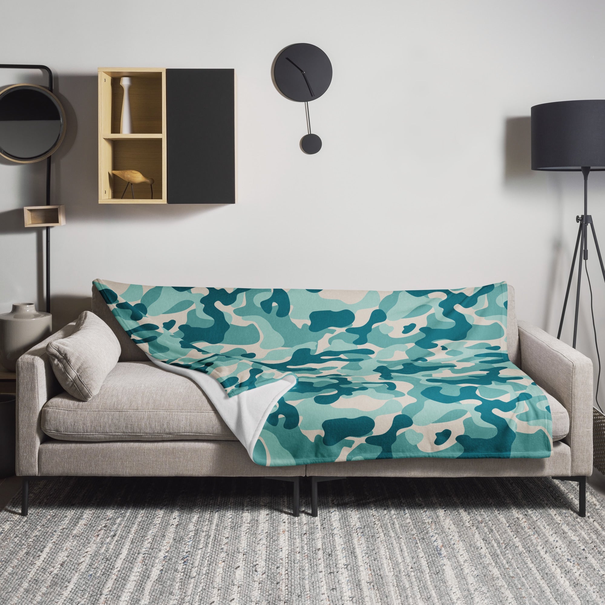 Army Enthusiast Camouflage Fleece Throw Blanket