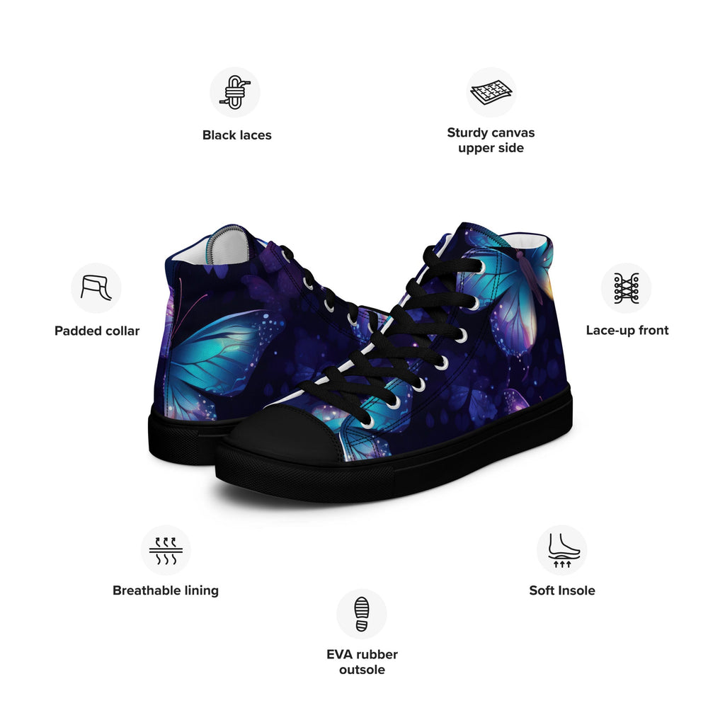 Butterfly Lover's Stylish Yet Durable Women's High Top Sneakers