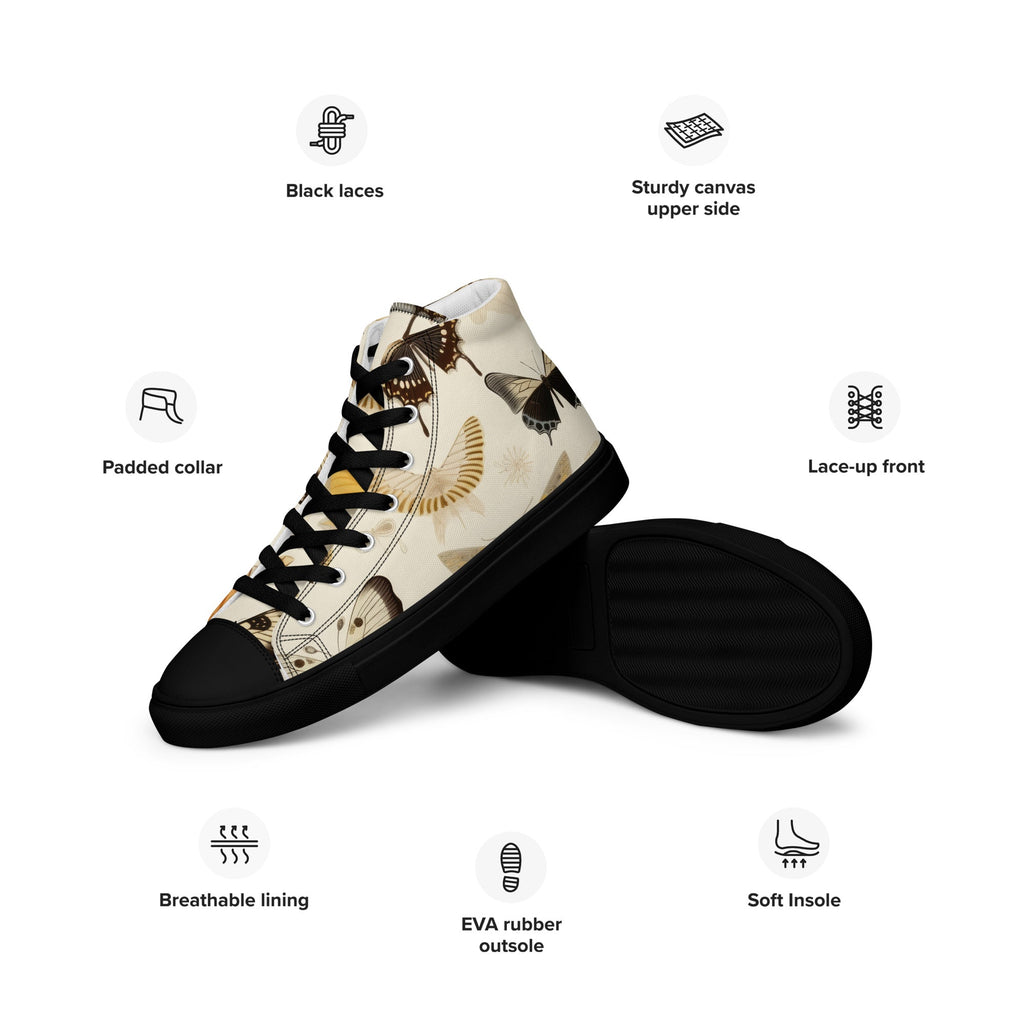 Butterfly Lover's Stylish Yet Durable Women's High Top Sneakers