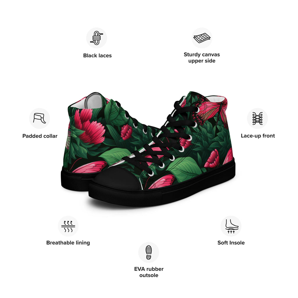 Butterfly Lover's Stylish Yet Durable Women's High Top Sneakers