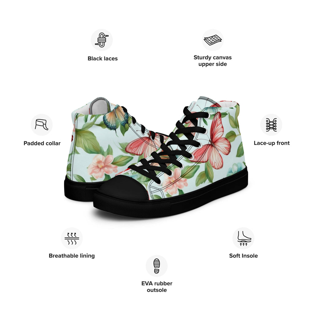 Butterfly Lover's Stylish Yet Durable Women's High Top Sneakers