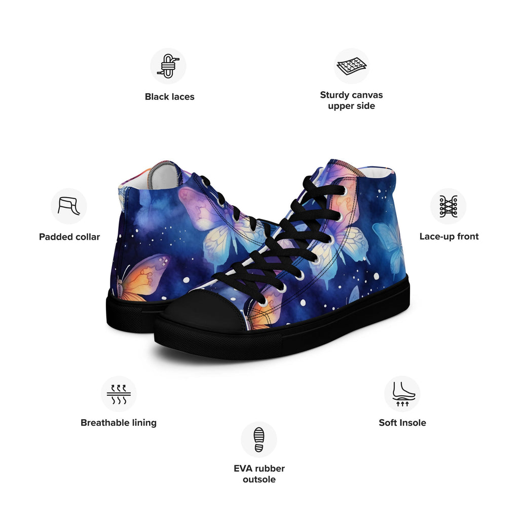 Butterfly Lover's Stylish Yet Durable Women's High Top Sneakers
