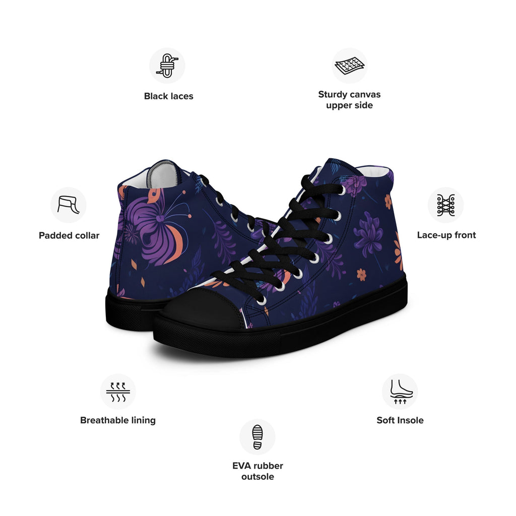Butterfly Lover's Stylish Yet Durable Women's High Top Sneakers