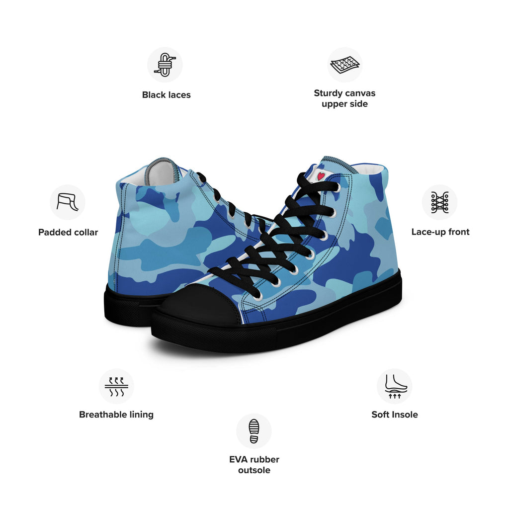 Army Enthusiast Women's High-Top Camouflage Sneakers