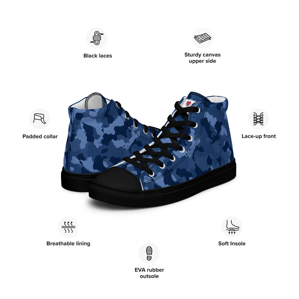 Army Enthusiast Women's High-Top Camouflage Sneakers