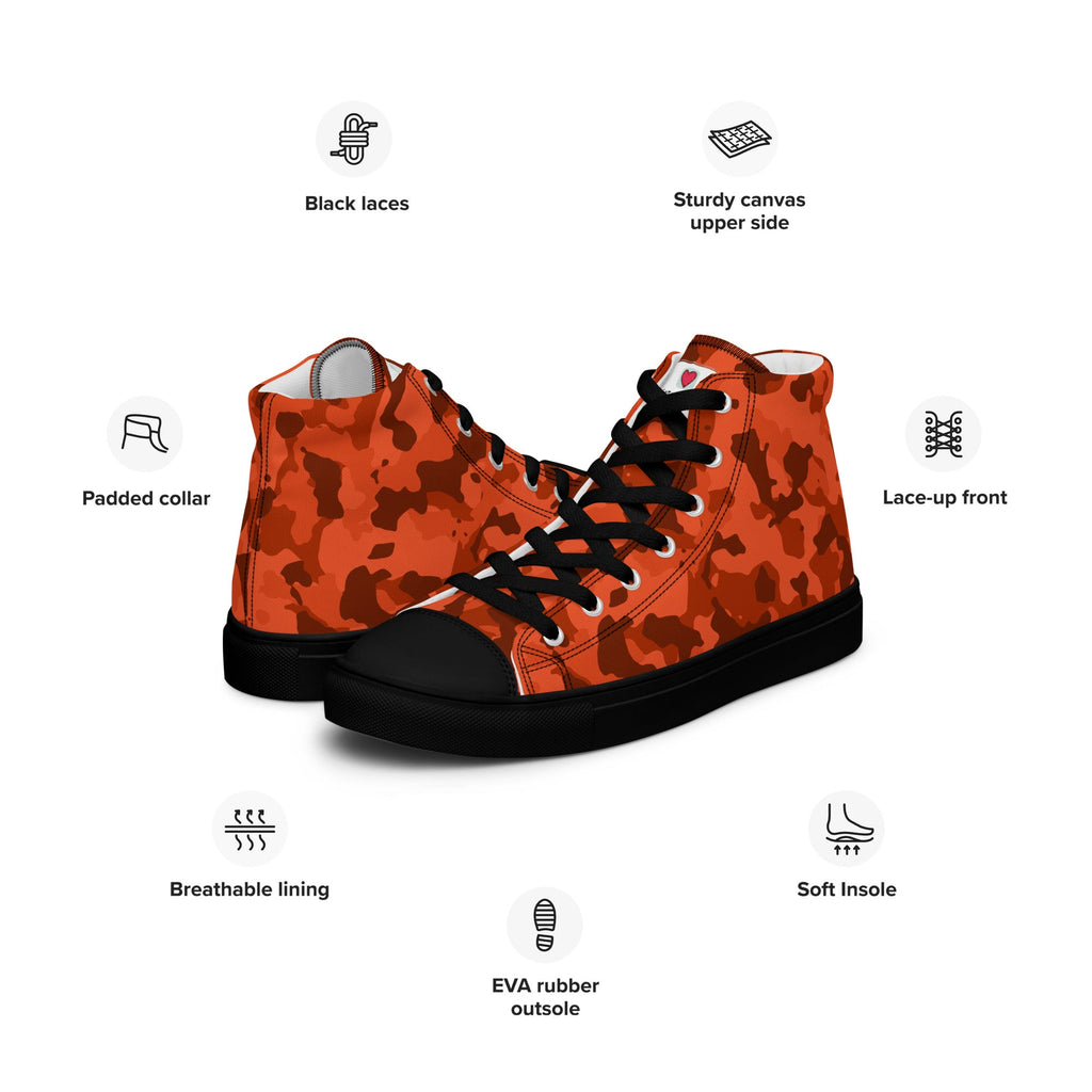 Army Enthusiast Women's High-Top Camouflage Sneakers