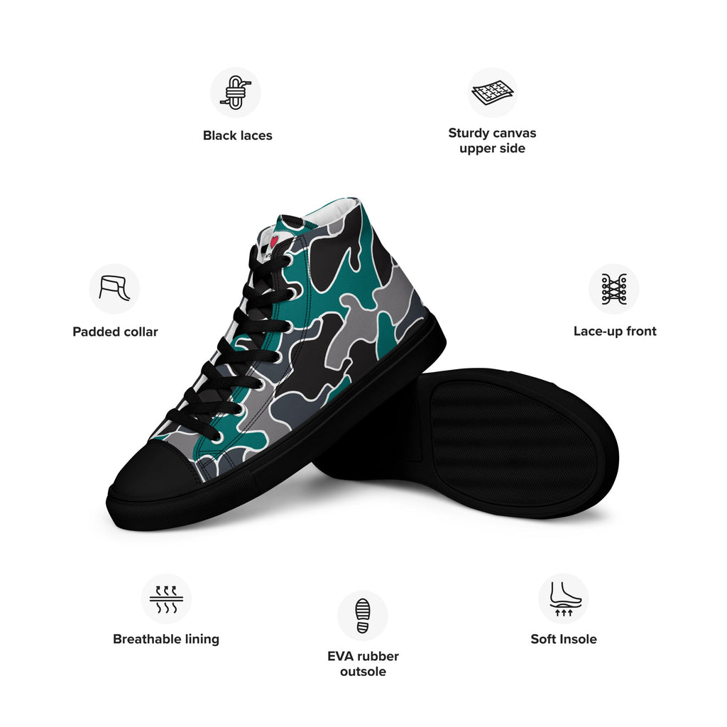 Army Enthusiast Women's High-Top Camouflage Sneakers