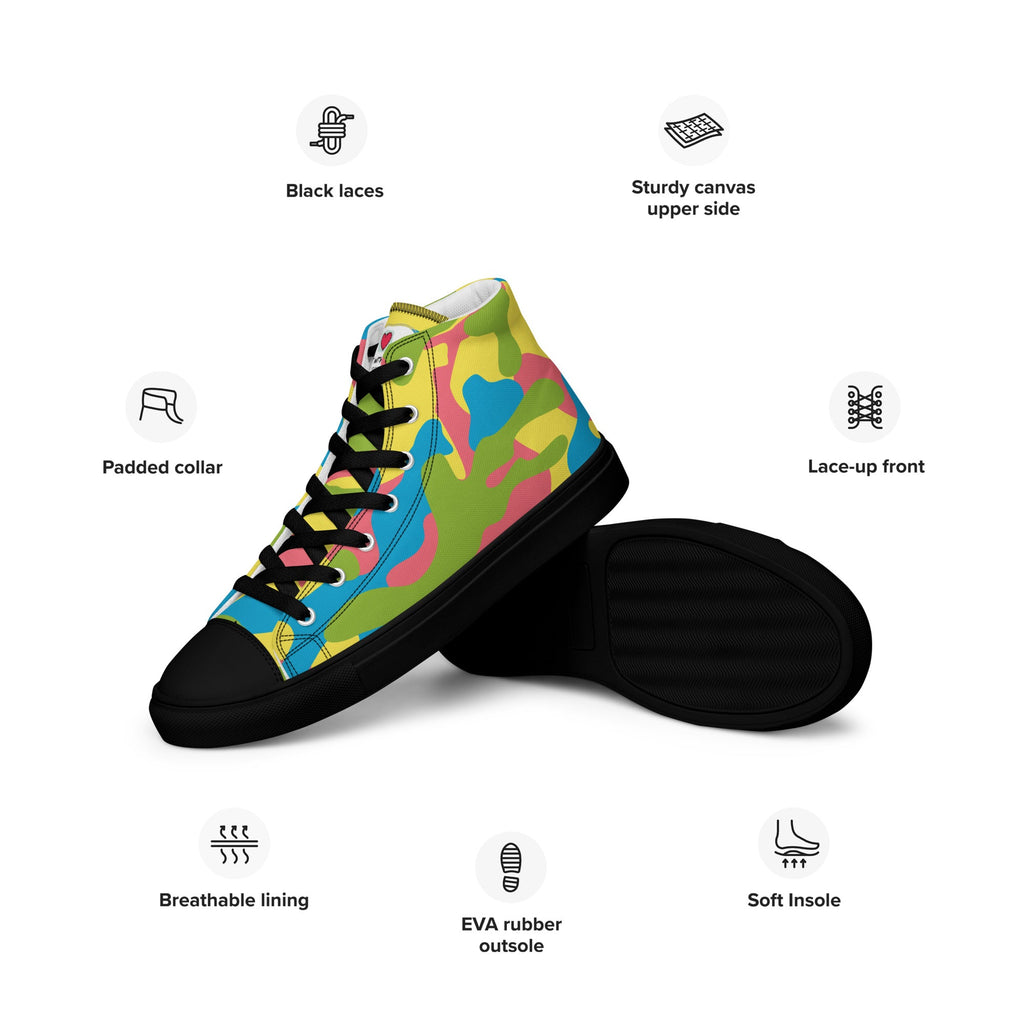 Army Enthusiast Women's High-Top Camouflage Sneakers