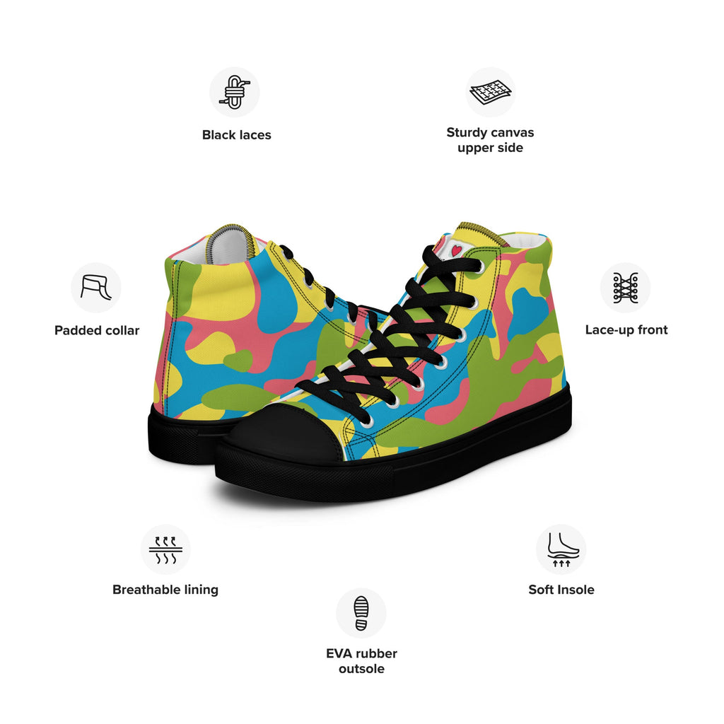 Army Enthusiast Women's High-Top Camouflage Sneakers