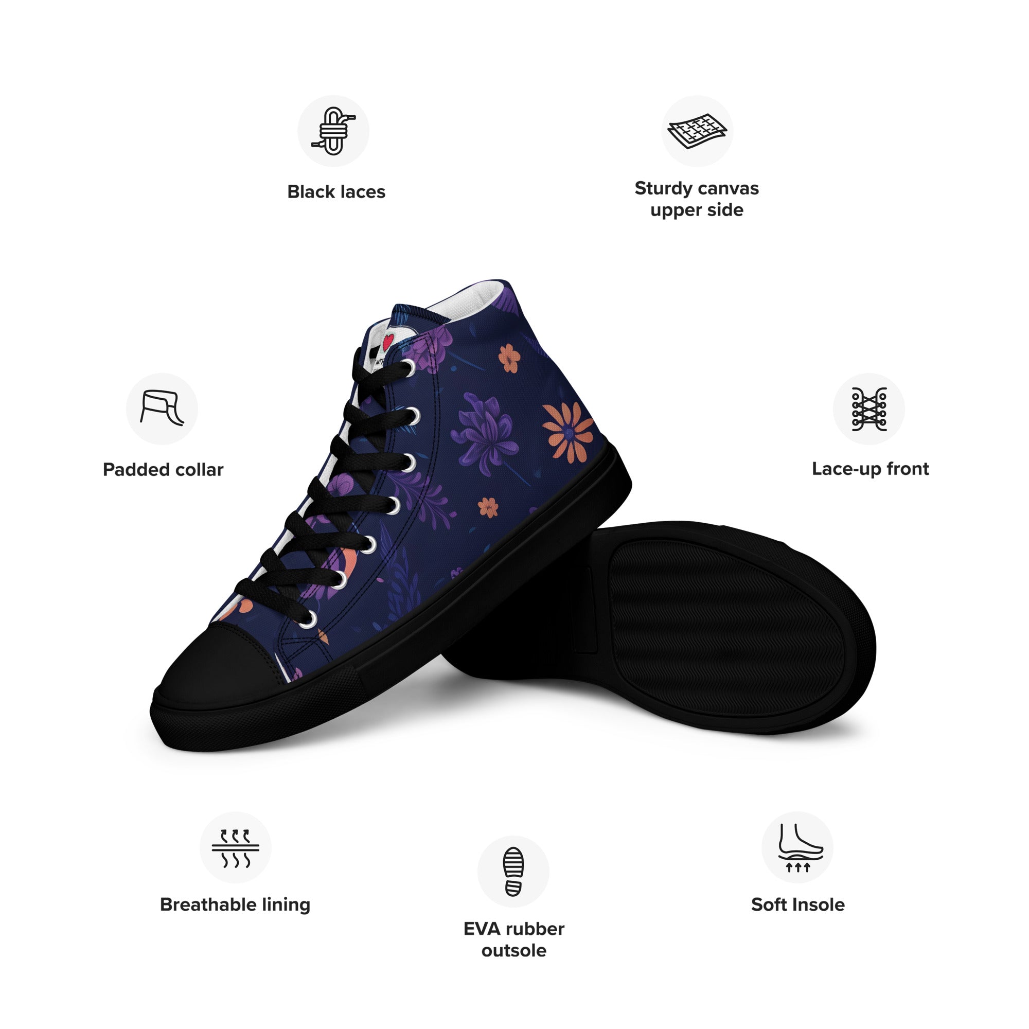 Butterfly Lover's Stylish Yet Durable Women's High Top Sneakers