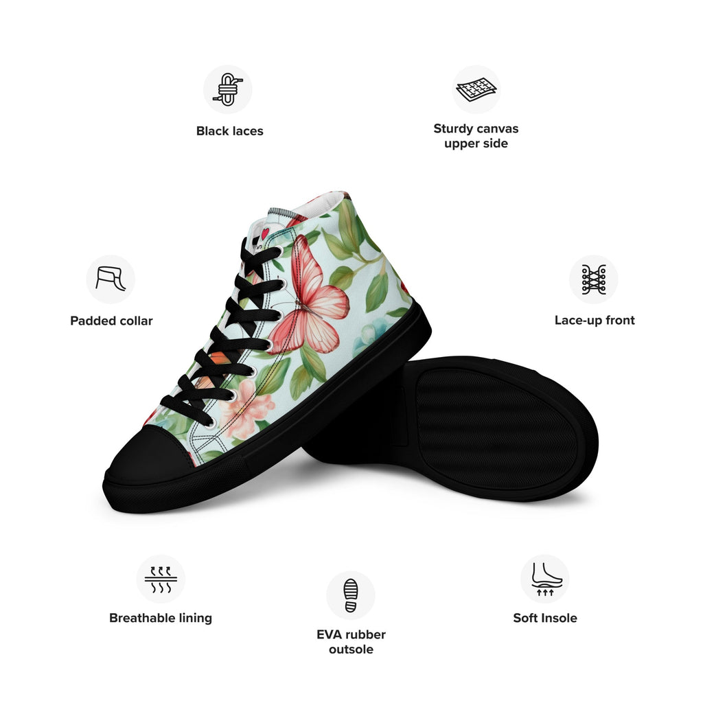 Butterfly Lover's Stylish Yet Durable Women's High Top Sneakers