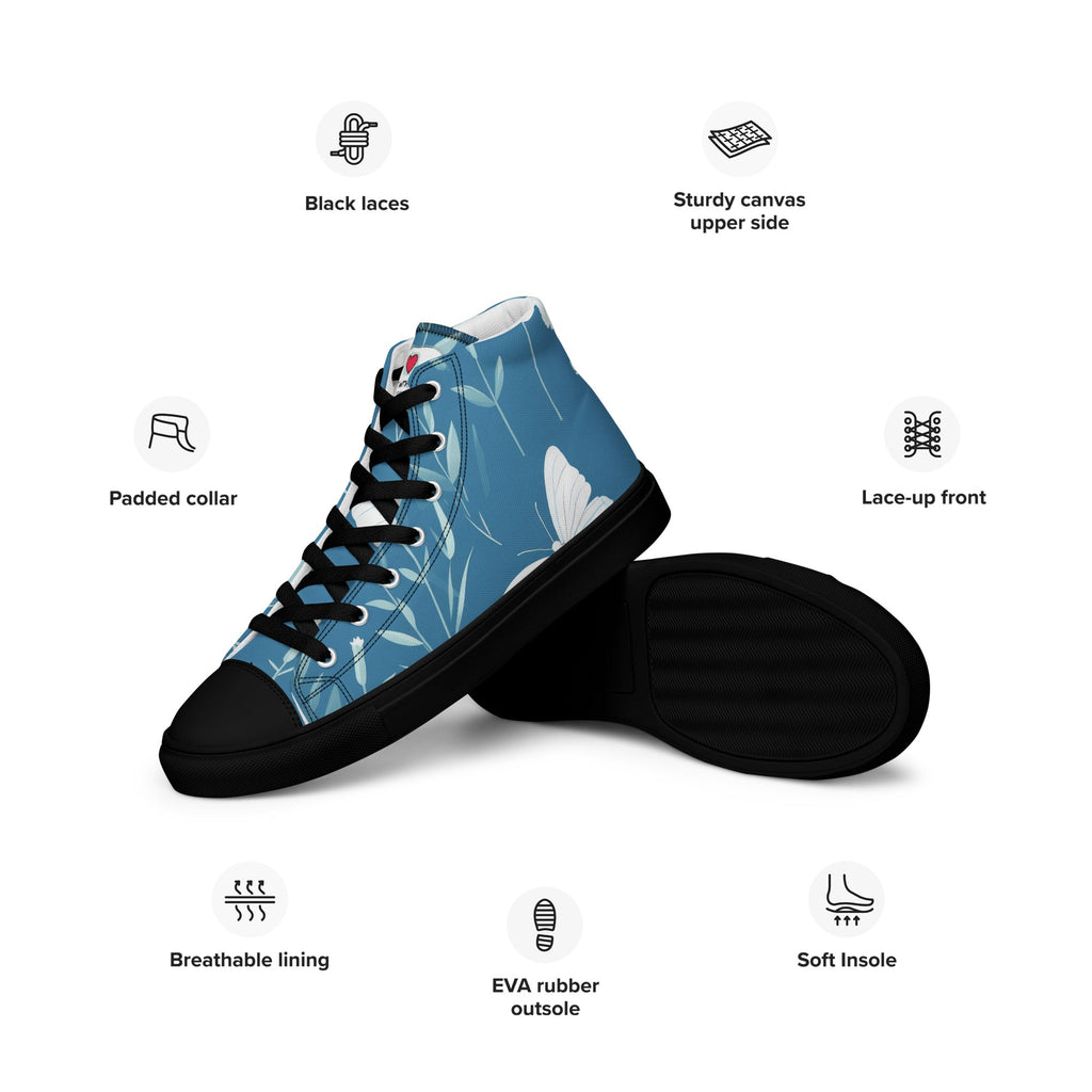 Butterfly Lover's Stylish Yet Durable Women's High Top Sneakers