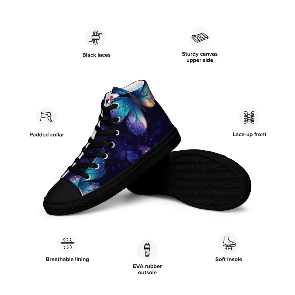 Butterfly Lover's Stylish Yet Durable Women's High Top Sneakers