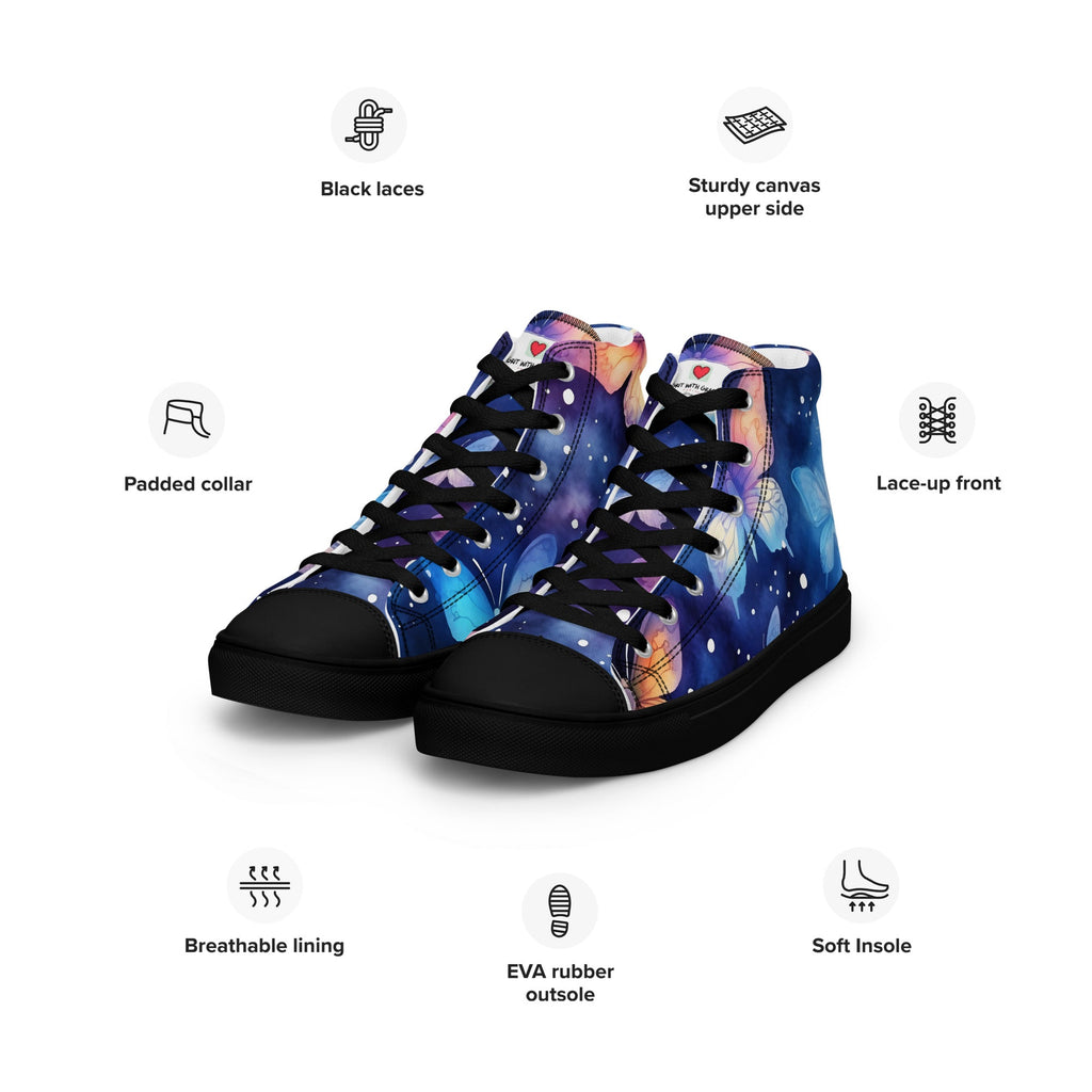 Butterfly Lover's Stylish Yet Durable Women's High Top Sneakers