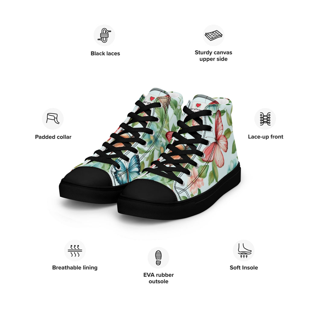 Butterfly Lover's Stylish Yet Durable Women's High Top Sneakers