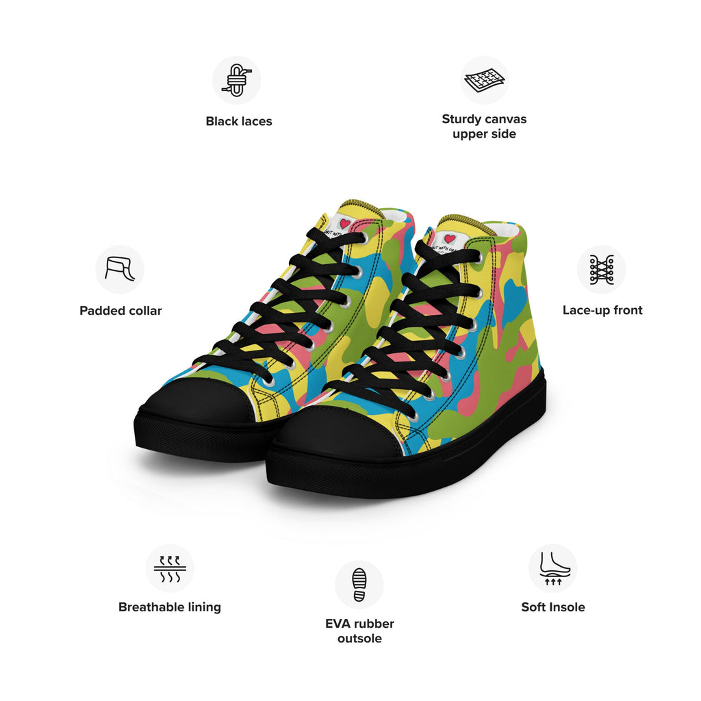 Army Enthusiast Women's High-Top Camouflage Sneakers