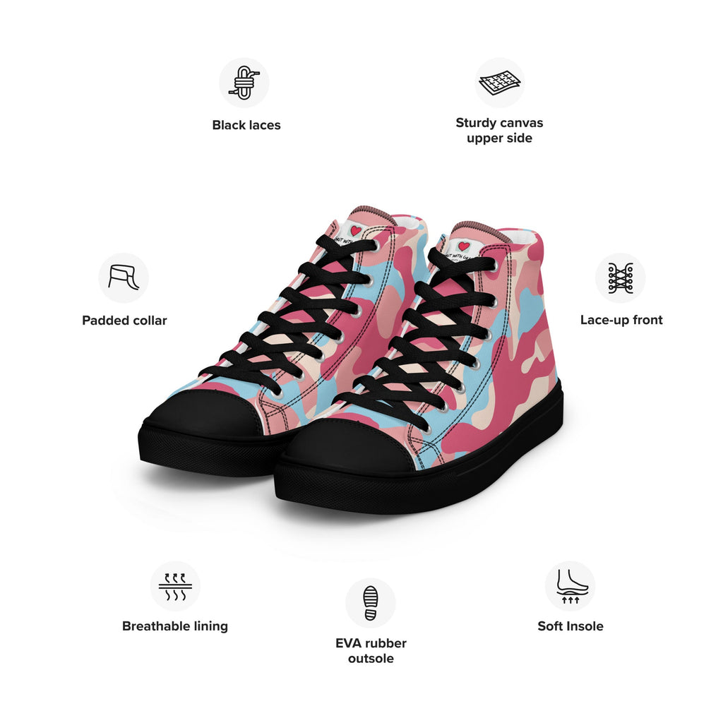 Army Enthusiast Women's High-Top Camouflage Sneakers
