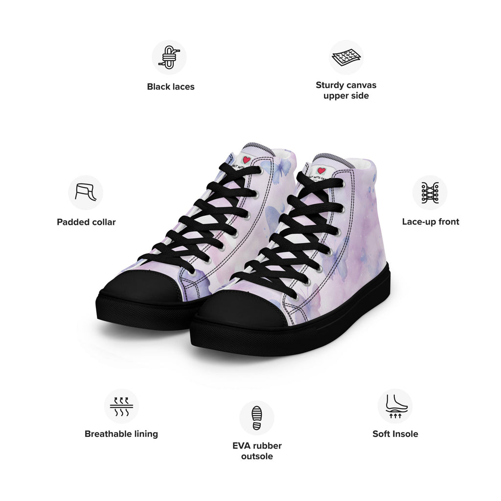 Butterfly Lover's Stylish Yet Durable Women's High Top Sneakers