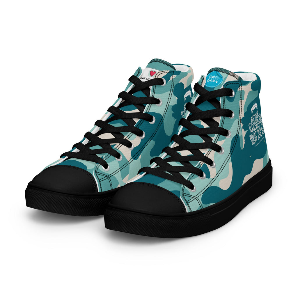 Army Enthusiast Women's High-Top Camouflage Sneakers