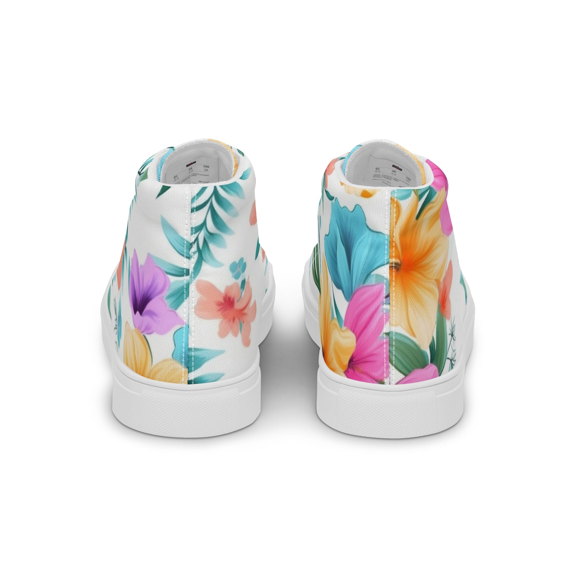 Floral Lover's Women's Botanical Style High Top Sneakers