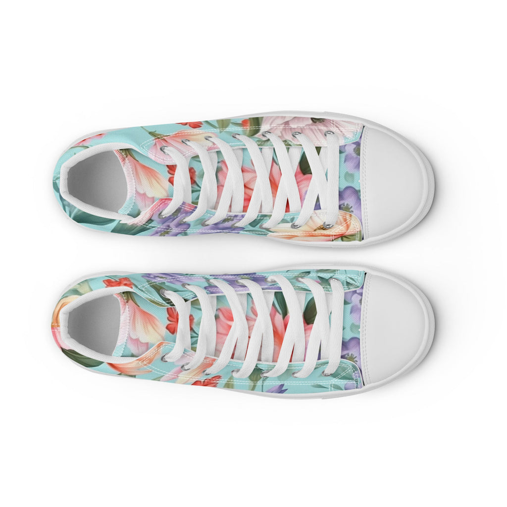 Floral Lover's Women's Botanical Style High Top Sneakers