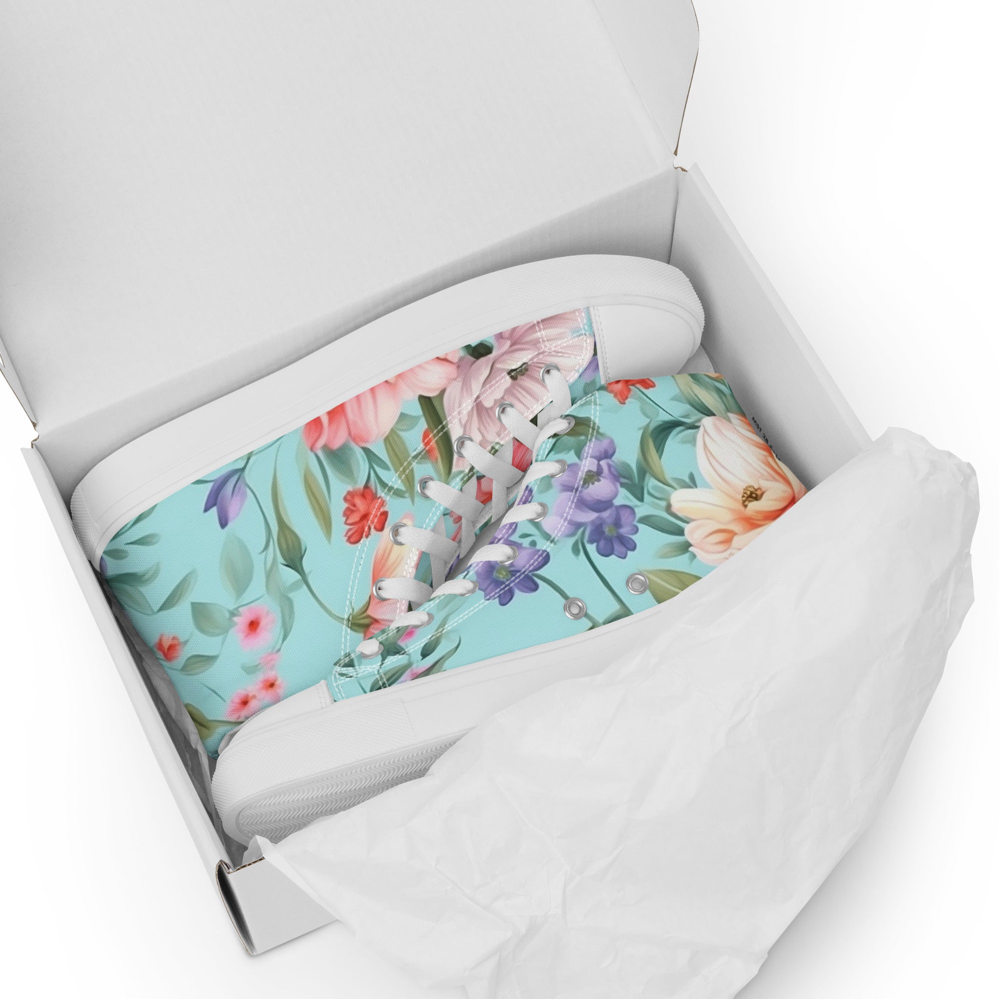 Floral Lover's Women's Botanical Style High Top Sneakers