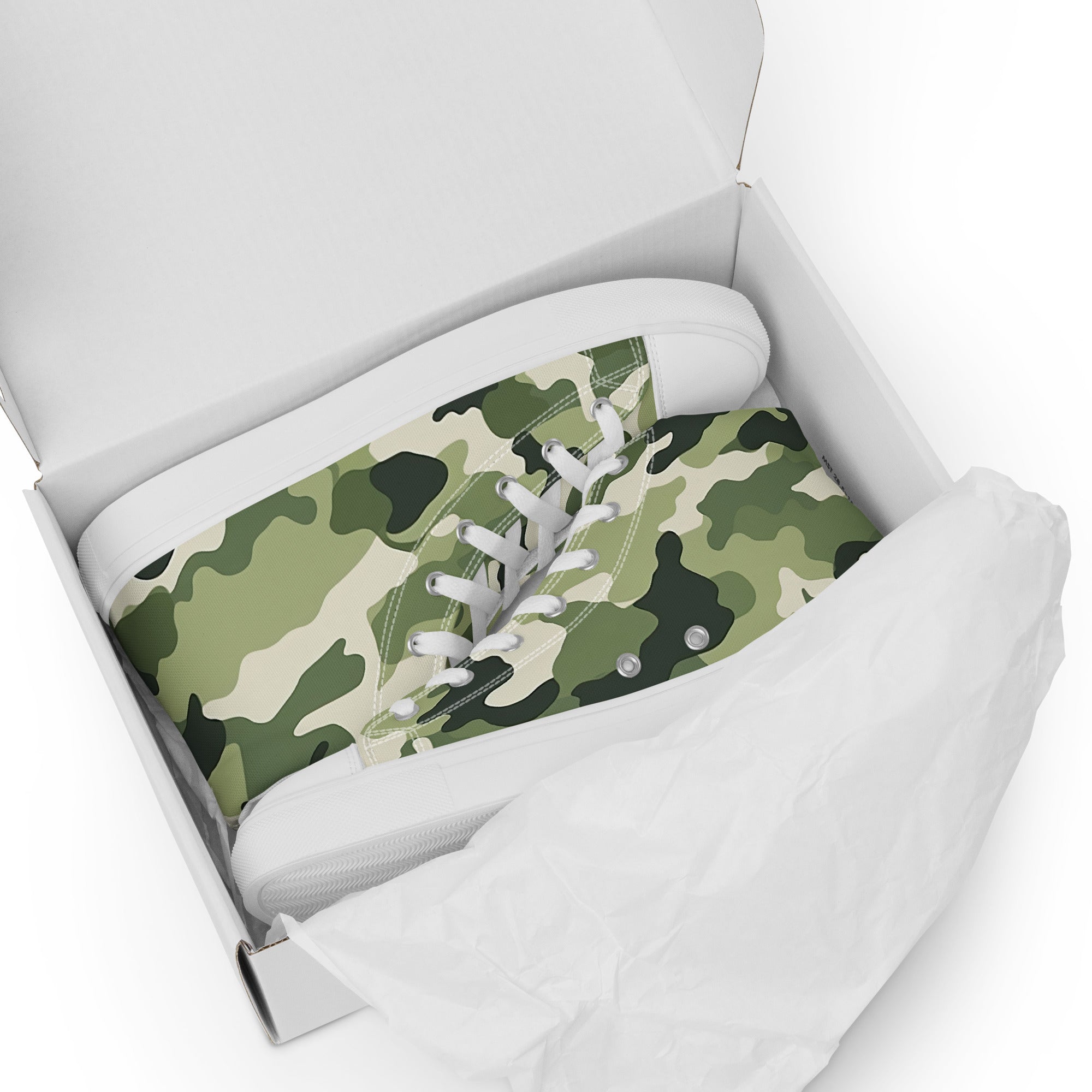 Army Enthusiast Women's High-Top Camouflage Sneakers