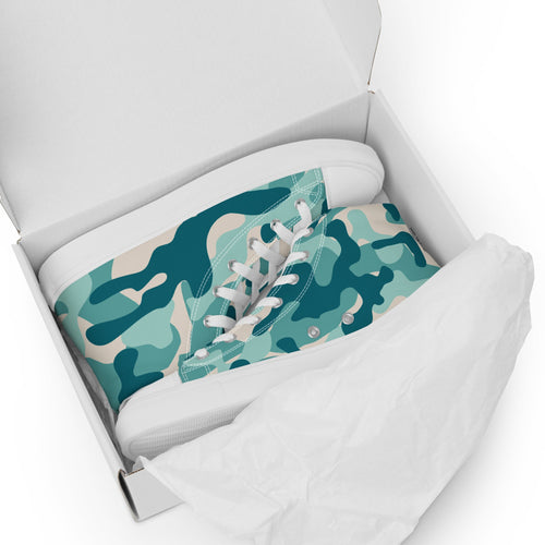 Army Enthusiast Women's High-Top Camouflage Sneakers