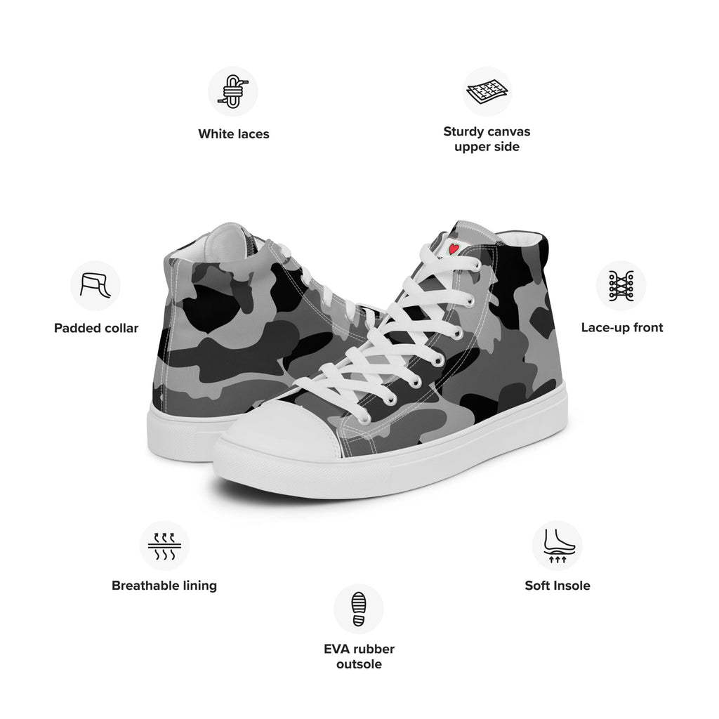Army Enthusiast Women's High-Top Camouflage Sneakers