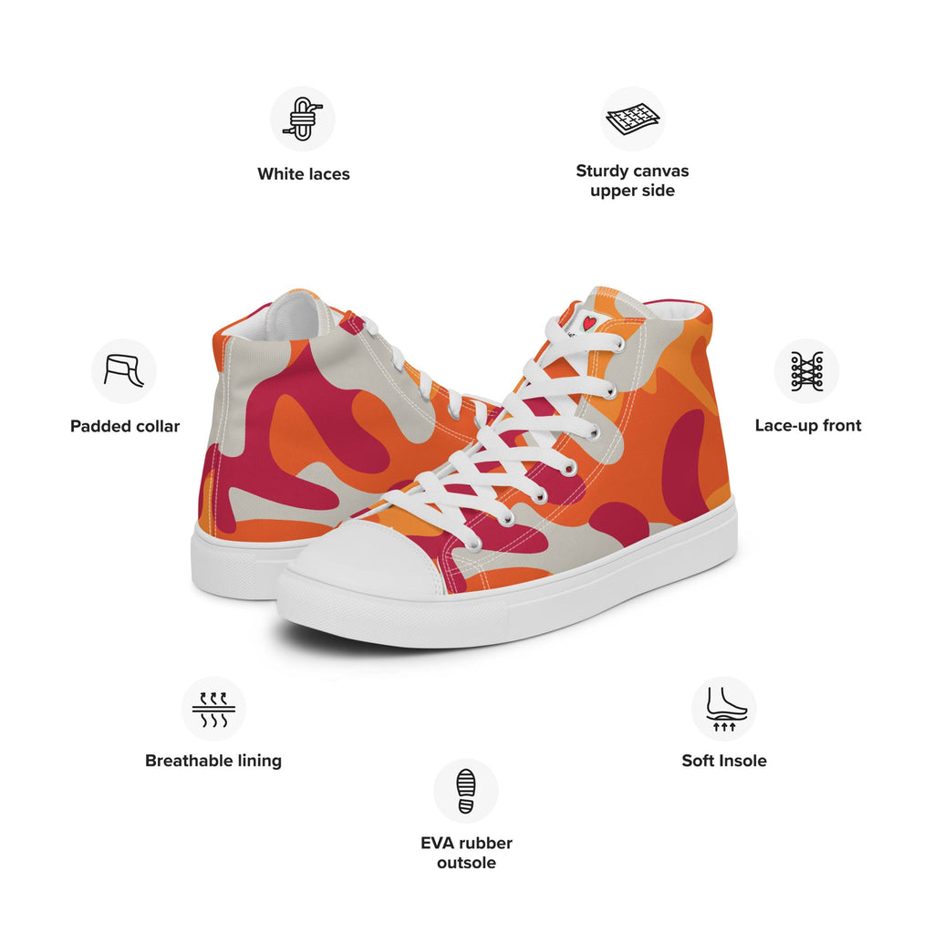 Army Enthusiast Women's High-Top Camouflage Sneakers