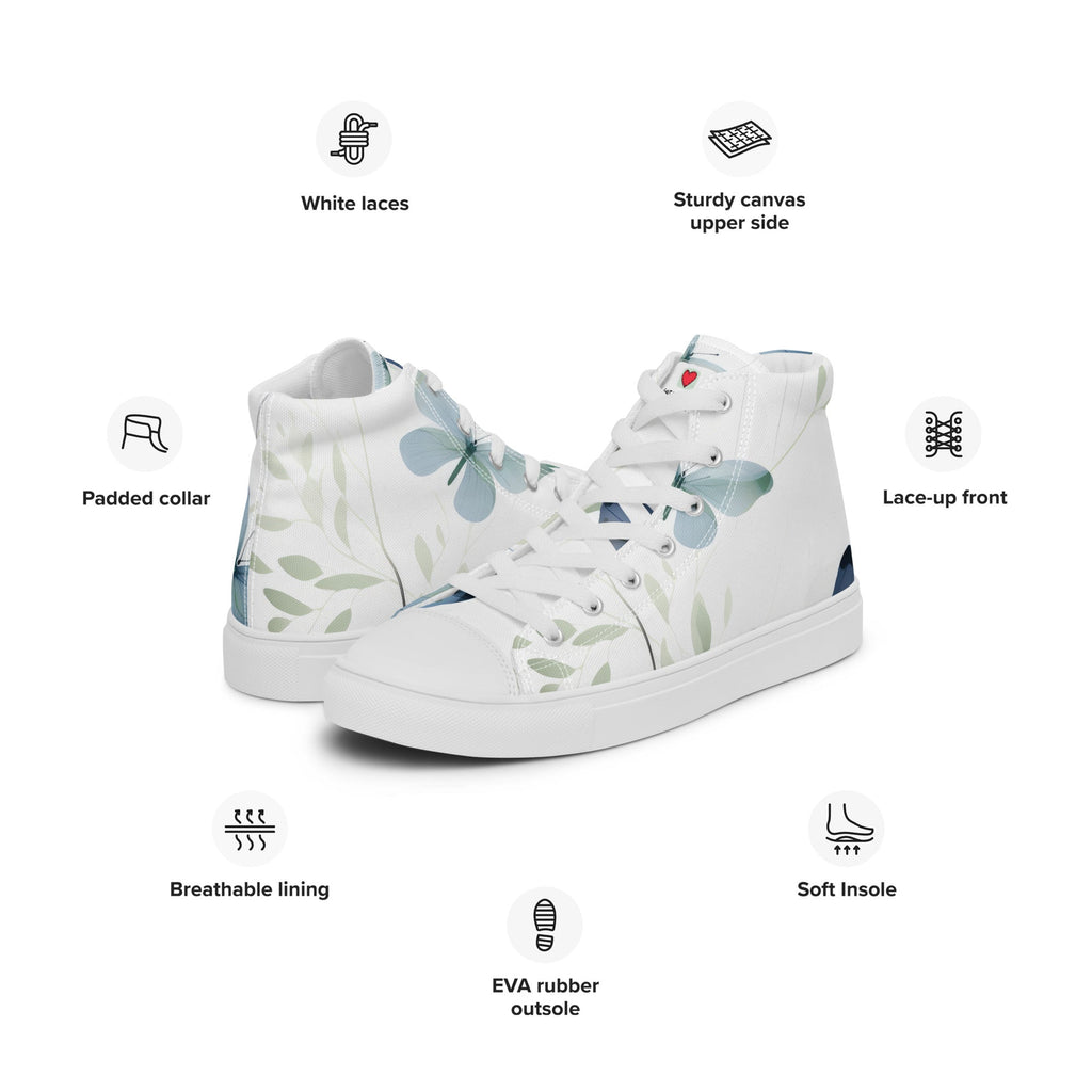 Butterfly Lover's Stylish Yet Durable Women's High Top Sneakers
