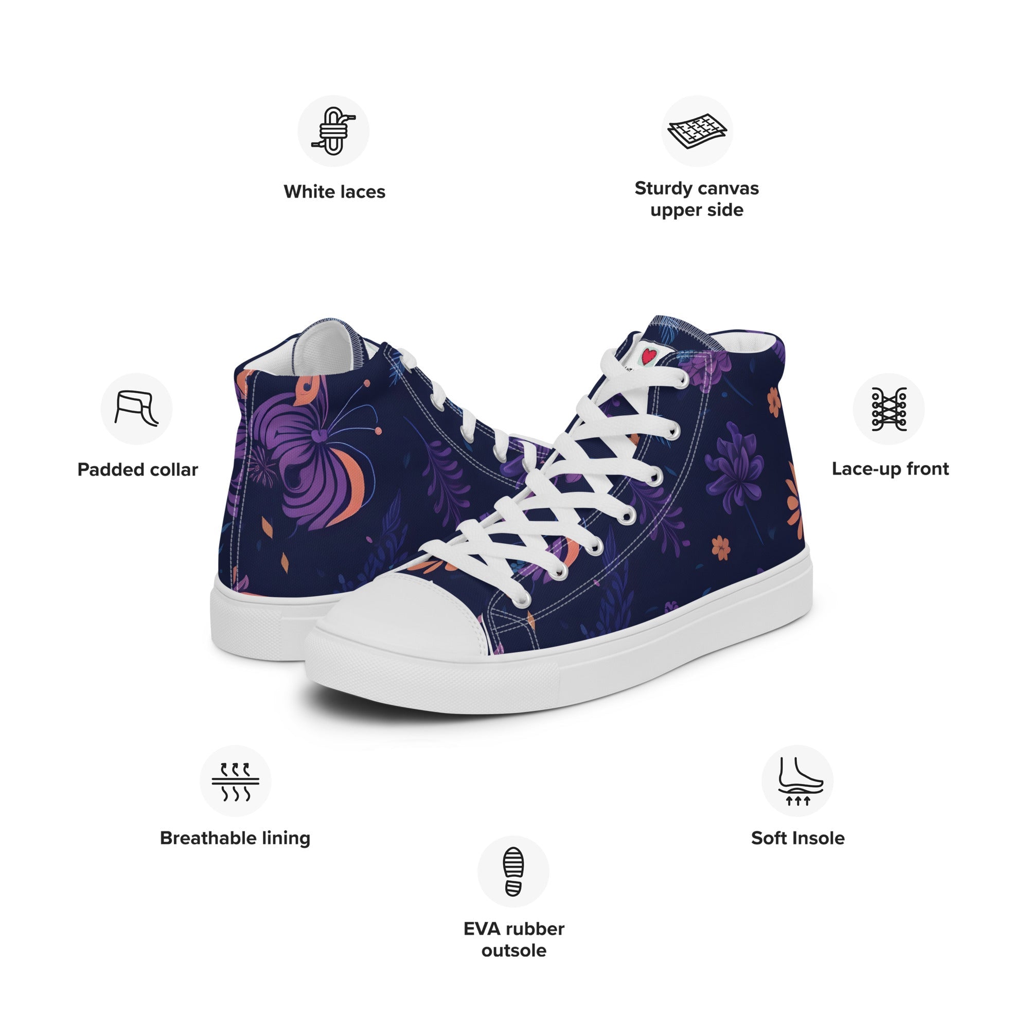 Butterfly Lover's Stylish Yet Durable Women's High Top Sneakers